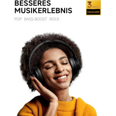 Casque Bluetooth Picun B8, 120H, 3 Modes EQ, Sans Fil Noir