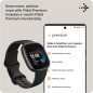 Fitbit Versa 4 Smartwatch with GPS, Heart Rate, 40+ Exercises, Sleep Tracking, Black/Graphite, S & L Bands Fitbit Versa 4 Smartwatch with GPS, Heart Rate, 40+ Exercises, Sleep Tracking, Black/Graphite, S & L Bands