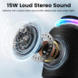 Bluetooth Speaker Wireless IP67 Waterproof Portable 15W Loud Stereo, 2500mAh Battery, TWS, BT5.3 (Black) Bluetooth Speaker Wireless IP67 Waterproof Portable 15W Loud Stereo, 2500mAh Battery, TWS, BT5.3 (Black)