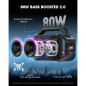 80W Wireless Bluetooth Speaker, IPX6 Waterproof, 20H Playtime, TWS, Portable for Outdoor & Jobsite (Black) 80W Wireless Bluetooth Speaker, IPX6 Waterproof, 20H Playtime, TWS, Portable for Outdoor & Jobsite (Black)