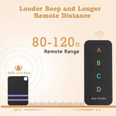 Pack 4 Localisateurs Clés Bluetooth 120ft - Trouvez Vos Objets