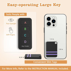 Remote Control Finder Pack of 4 | Key & Phone Tracker Beeper, 120Ft Range