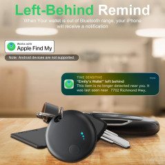 Tracker Tag 4-Pack Bluetooth Tracker - Find Keys, Wallet, Luggage (Black)