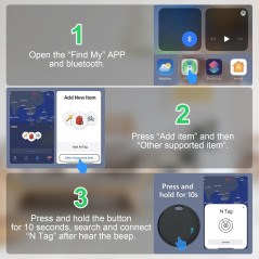 Pack 4 Tracker Bluetooth Smart Tag Localisateur pour Clés