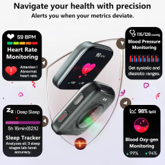 MorePro Smart Fitness Tracker: 24/7 Heart Rate, BP, Sleep & Call Features