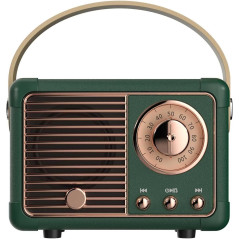 Enceinte Bluetooth Vintage Dosmix Retro Verte – Mini Sans Fil