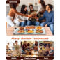 FEPPO Food Warming Mat with Graphene Heating, 6 Temp Levels & 6-Hour Timer, Roll-Up Electric Warming Tray FEPPO Food Warming Mat with Graphene Heating, 6 Temp Levels & 6-Hour Timer, Roll-Up Electric Warming Tray