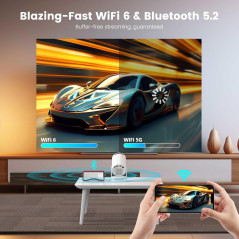 Mini Projecteur Portable 4K Bluetooth 5.4 WIFI6 HY300 ULTRA