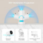 Mini Vidéoprojecteur Portable 4K, Bluetooth 5.4, WIFI6, Haut-parleur 5W, Android 11, Rotation 210°, HY300 ULTRA