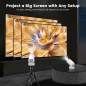 Mini Vidéoprojecteur Portable 4K, Bluetooth 5.4, WIFI6, Haut-parleur 5W, Android 11, Rotation 210°, HY300 ULTRA