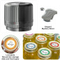 Scelleuse sous vide électrique M12 Auto Stop - Kit portable pour bocaux Mason à large et bouche régulière, version 2025 Scelleuse sous vide électrique M12 Auto Stop - Kit portable pour bocaux Mason à large et bouche régulière, version 2025