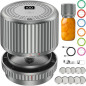 Scelleuse sous vide électrique M12 Auto Stop - Kit portable pour bocaux Mason à large et bouche régulière, version 2025 Scelleuse sous vide électrique M12 Auto Stop - Kit portable pour bocaux Mason à large et bouche régulière, version 2025