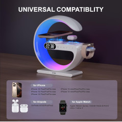 RYND 2025 : Enceinte 5-en-1 avec Horloge et Chargeur Sans Fil