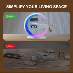 RYND 2025 5-in-1 Magnetic Speaker Alarm Clock with Wireless Charger