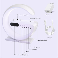 RYND 2025 : Enceinte 5-en-1 avec Horloge et Chargeur Sans Fil