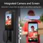 3D Face Recognition Smart Lock with Camera, Keypad & Fingerprint, Waterproof Mortise Door Lock with HD Video Doorbell