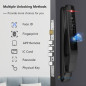 3D Face Recognition Smart Lock with Camera, Keypad & Fingerprint, Waterproof Mortise Door Lock with HD Video Doorbell