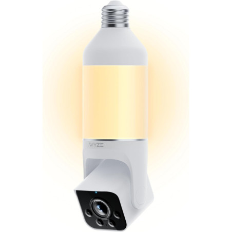 Caméra WYZE Bulb 2K HD Extérieure, Vision Nocturne Couleur