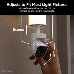 Caméra WYZE Bulb 2K HD Extérieure, Vision Nocturne Couleur