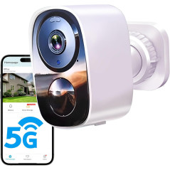 Caméra Sécurité 2K 2025 Sans Fil, Batterie Longue Durée & AI