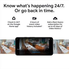 Google Nest Cam 2e Génération Batterie - Extérieur/Intérieur