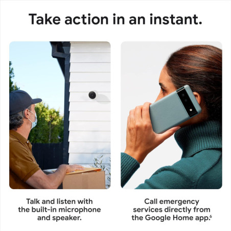 Google Nest Cam 2e Génération Batterie - Extérieur/Intérieur