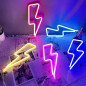Enseigne Néon Éclair Jaune LED Batterie/USB Décor Mural Chambre Enfants Fête Mariage