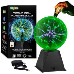 Boule Plasma 7 Playbees Green - Tesla, Électricité Statique