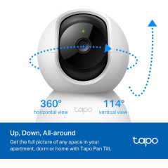 Caméra de Sécurité TP-Link Tapo 2K Pan/Tilt, Audio Bidirectionnel, Détection Mouvements, Vision Nocturne, 2-Pack