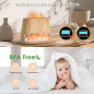 SALKING 2-in-1 Ultrasonic Essential Oil Diffuser & Himalayan Salt Lamp, 150ml Cool Mist Humidifier, Auto Off