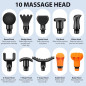 TOLOCO Pistolet de Massage Profond, 10 Têtes, Ultra Silencieux, Portable, Noir - Pour Athlètes et Relaxation TOLOCO Pistolet de Massage Profond, 10 Têtes, Ultra Silencieux, Portable, Noir - Pour Athlètes et Relaxation