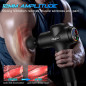 TOLOCO Deep Tissue Massage Gun with 10 Heads, Super Quiet Portable Percussion Massager for Athletes, Black