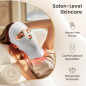 Red Light Therapy Mask for Face & Neck, USB-C Rechargeable LED Infrared Facial Mask - White Gold Red Light Therapy Mask for Face & Neck, USB-C Rechargeable LED Infrared Facial Mask - White Gold