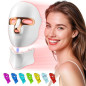 Red Light Therapy Mask for Face & Neck, USB-C Rechargeable LED Infrared Facial Mask - White Gold Red Light Therapy Mask for Face & Neck, USB-C Rechargeable LED Infrared Facial Mask - White Gold