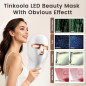 Red Light Therapy Mask for Face & Neck, USB-C Rechargeable LED Infrared Facial Mask - White Gold Red Light Therapy Mask for Face & Neck, USB-C Rechargeable LED Infrared Facial Mask - White Gold