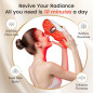 Red Light Therapy Mask for Face & Neck, USB-C Rechargeable LED Infrared Facial Mask - White Gold Red Light Therapy Mask for Face & Neck, USB-C Rechargeable LED Infrared Facial Mask - White Gold