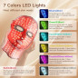 Masque de thérapie par lumière rouge sans fil, LED rechargeable USB-C, infrarouge pour visage, maison, voyage, yoga, sommeil Masque de thérapie par lumière rouge sans fil, LED rechargeable USB-C, infrarouge pour visage, maison, voyage, yoga, sommeil