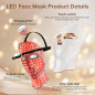 Masque de thérapie par lumière rouge sans fil, LED rechargeable USB-C, infrarouge pour visage, maison, voyage, yoga, sommeil Masque de thérapie par lumière rouge sans fil, LED rechargeable USB-C, infrarouge pour visage, maison, voyage, yoga, sommeil
