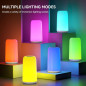Lampe de Chevet Tactile RGB, 3 Niveaux Dimmables, LED Blanc Chaud, Design Élégant, Lampe de Nuit Multicolore Lampe de Chevet Tactile RGB, 3 Niveaux Dimmables, LED Blanc Chaud, Design Élégant, Lampe de Nuit Multicolore