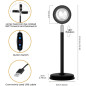 Sunset Lamp Projection with 21 Colors, 180° Rotation, Push Button & APP Control for Party & Bedroom Decor Sunset Lamp Projection with 21 Colors, 180° Rotation, Push Button & APP Control for Party & Bedroom Decor
