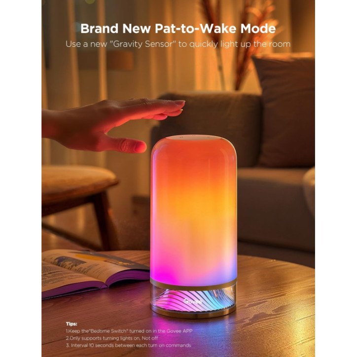 Govee RGBIC Smart Table Lamp 2 - Touch, Alexa & Matter Compatible, 64 Scene Modes, Color Changing LED Bedside Light Govee RGBIC Smart Table Lamp 2 - Touch, Alexa & Matter Compatible, 64 Scene Modes, Color Changing LED Bedside Light
