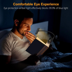 Gritin 19 LED Rechargeable Book Light - Eye-Caring, 3 Colors, 80H Runtime