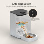 Distributeur Automatique VOLUAS pour Chats et Chiens - Programmable 4 Repas Quotidiens avec Enregistreur Vocal
