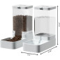 Gravity Pet Feeder & Water Dispenser Set, 3.8L Automatic Dog & Cat Feeder with Large Capacity Gravity Pet Feeder & Water Dispenser Set, 3.8L Automatic Dog & Cat Feeder with Large Capacity