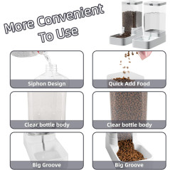 Distributeur Automatique d'Eau et Nourriture 3.8L pour Animaux