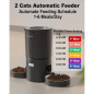 Distributeur Automatique Double pour Chats, 6 Repas/Jour, 4,2L, Enregistreur Vocal, Minuteur Flexible (Noir) Distributeur Automatique Double pour Chats, 6 Repas/Jour, 4,2L, Enregistreur Vocal, Minuteur Flexible (Noir)