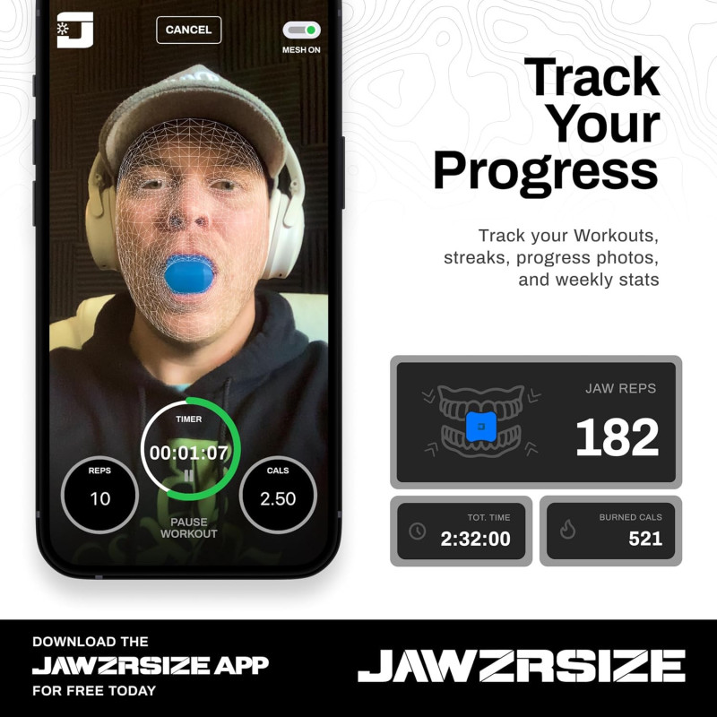 Jawzrsize Pop 'N Go Jaw Exerciser – Tone Face, Jaw & Neck, Reduce Stress