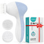 COSLUS 2-in-1 Facial Cleansing Brush & Silicone Scrubber: Waterproof Electric Exfoliating Massage Device COSLUS 2-in-1 Facial Cleansing Brush & Silicone Scrubber: Waterproof Electric Exfoliating Massage Device