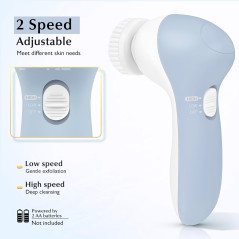 COSLUS 2-in-1 Silicone Facial Cleansing Brush | Waterproof Exfoliating Spa