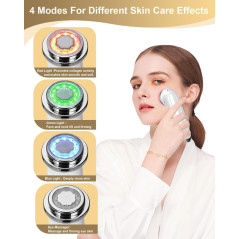 Electric 4-in-1 Face Massager | Anti-Aging Skin Firming Tool (White)